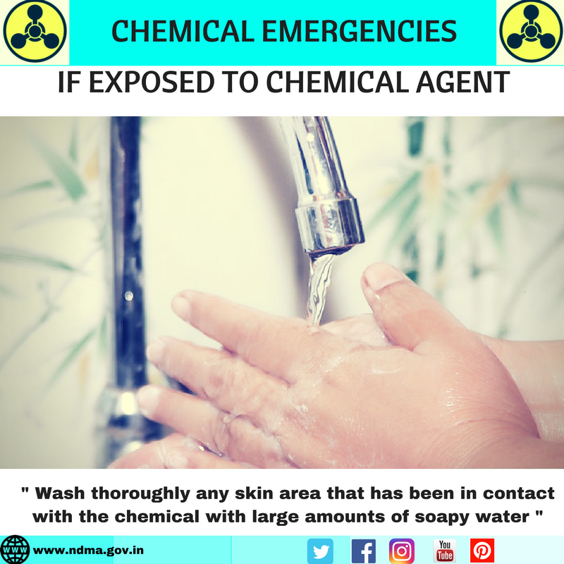 If exposed : wash thoroughly any skin area that has been in contact with the chemical with large amounts of soapy water